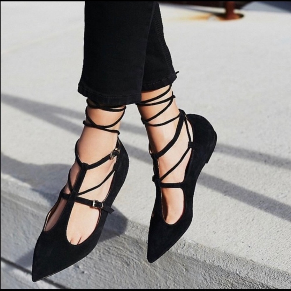 Free People lace-up flats